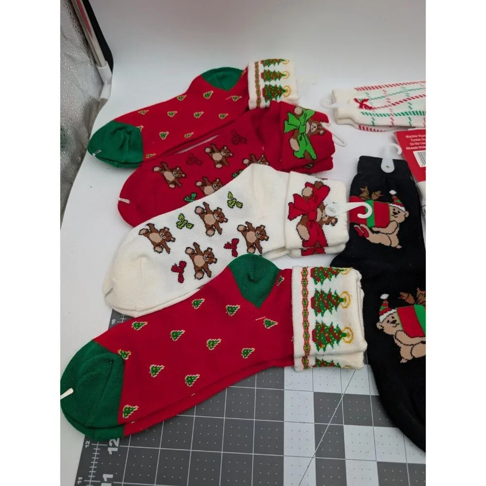 Walmart Target Womens Christmas Socks Lot‎ Vintage